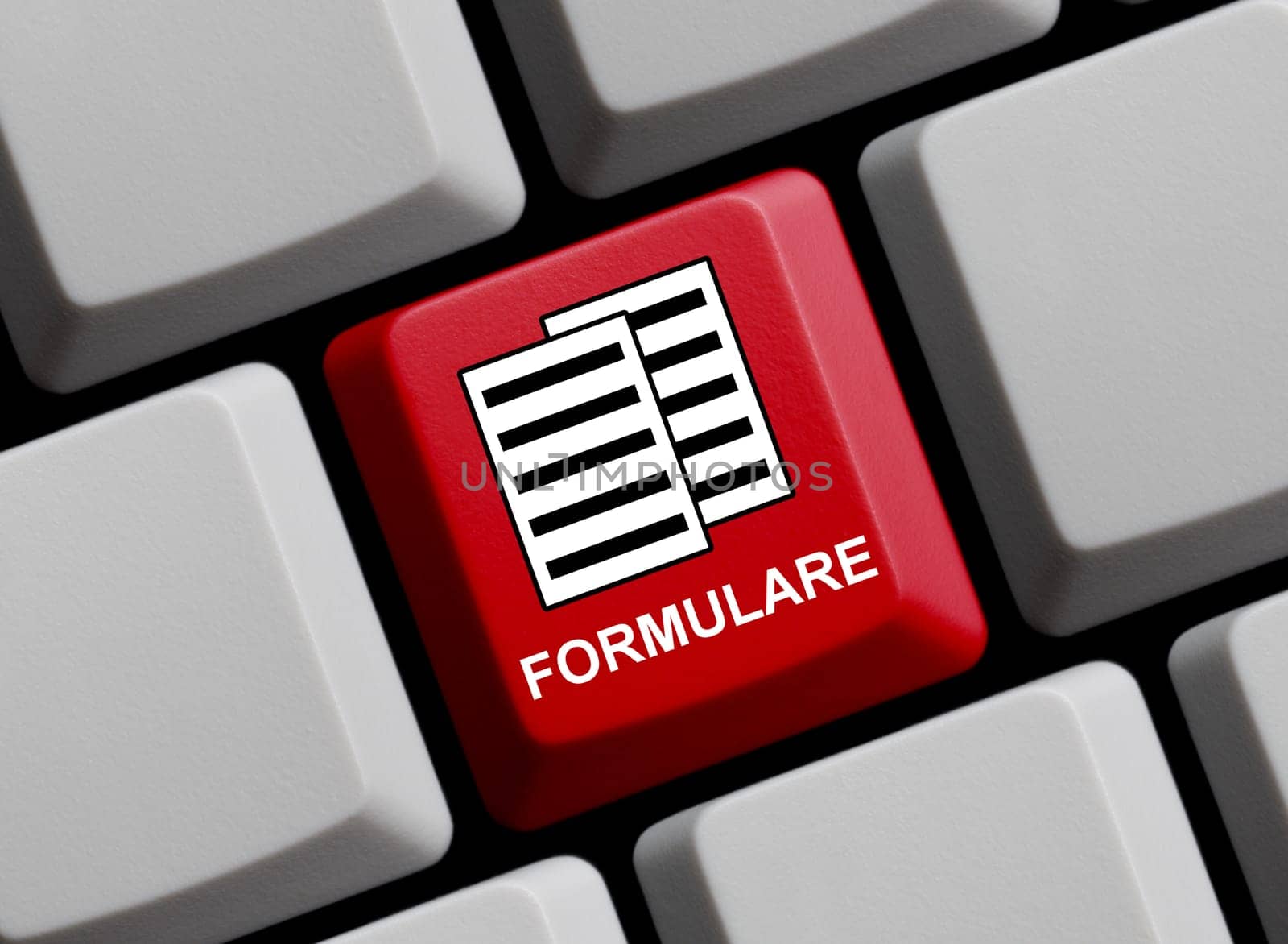 Forms in german language - Red computer keyboard