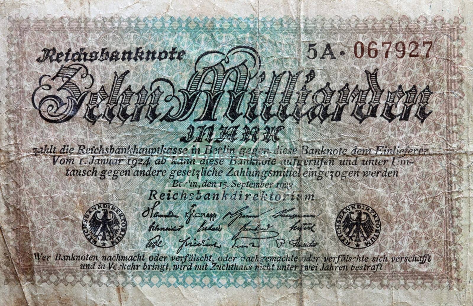 Vintage German Paper Money