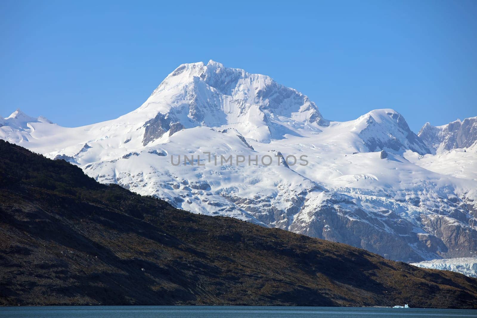 Ainsworth Bay and Marinelli Glacier in Patagonia. Chile
