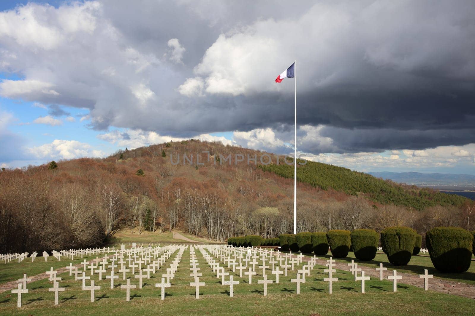 Military cemetery called Hartmannswillerkopf at Vieil Armand. Vosges Mountains. France