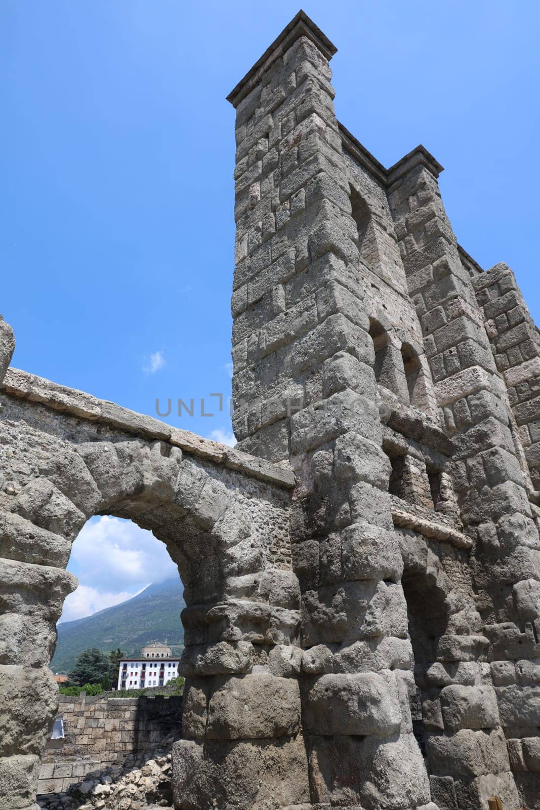 Roman Theater of Aosta. Italy