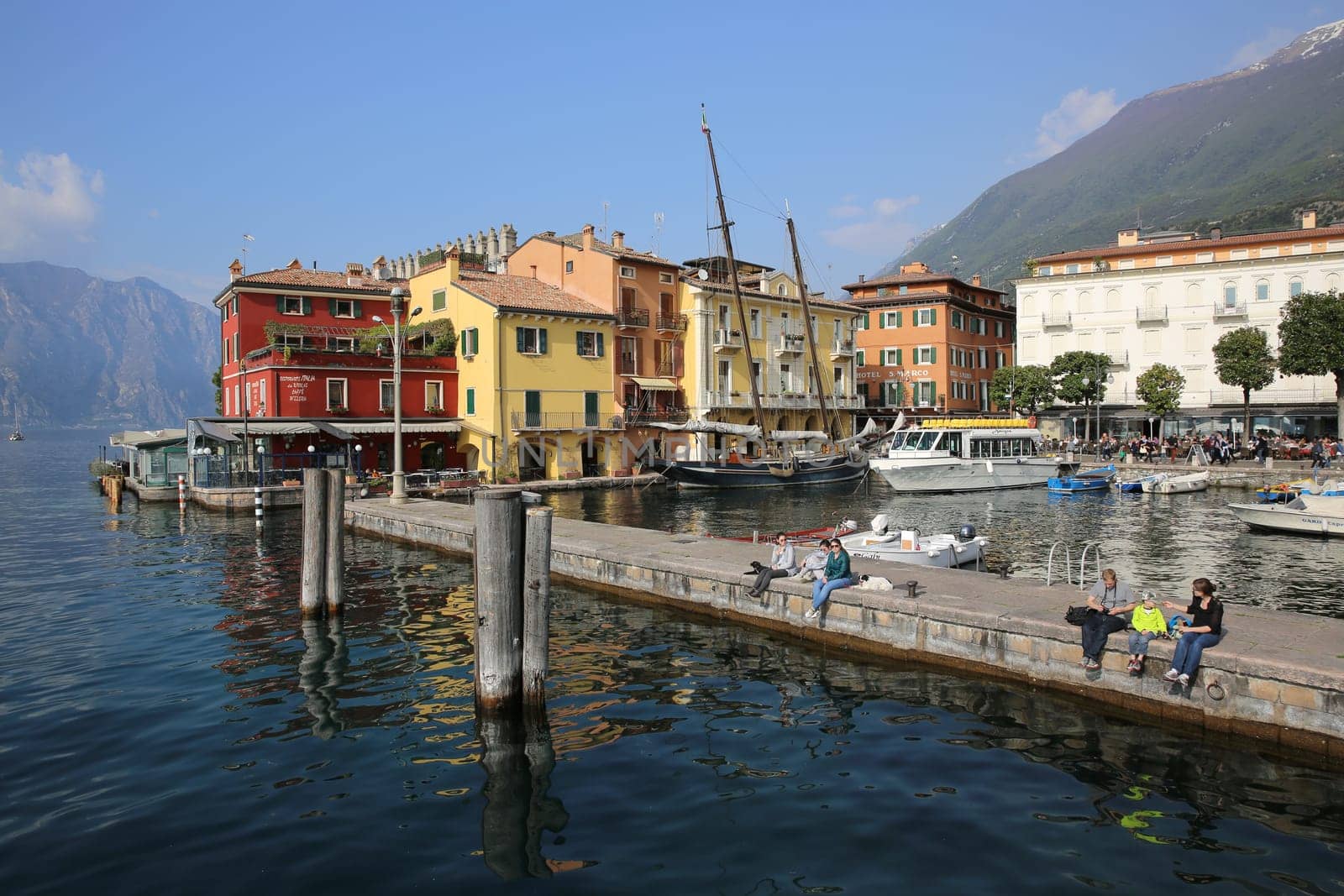 Malcesine on Lake Garda in the Region Veneto. Italy