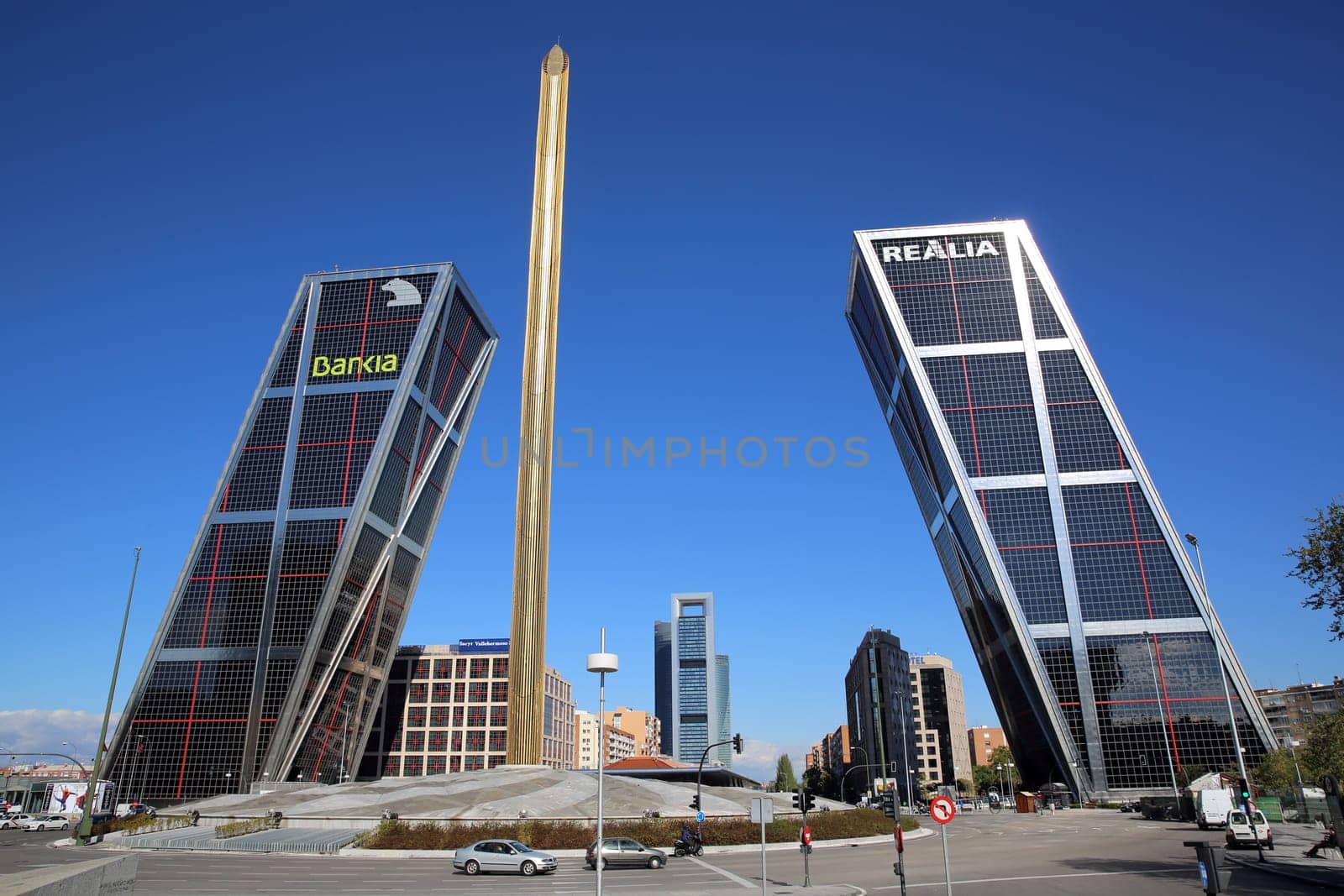 Puerta de Europa Towers in Madrid. Spain