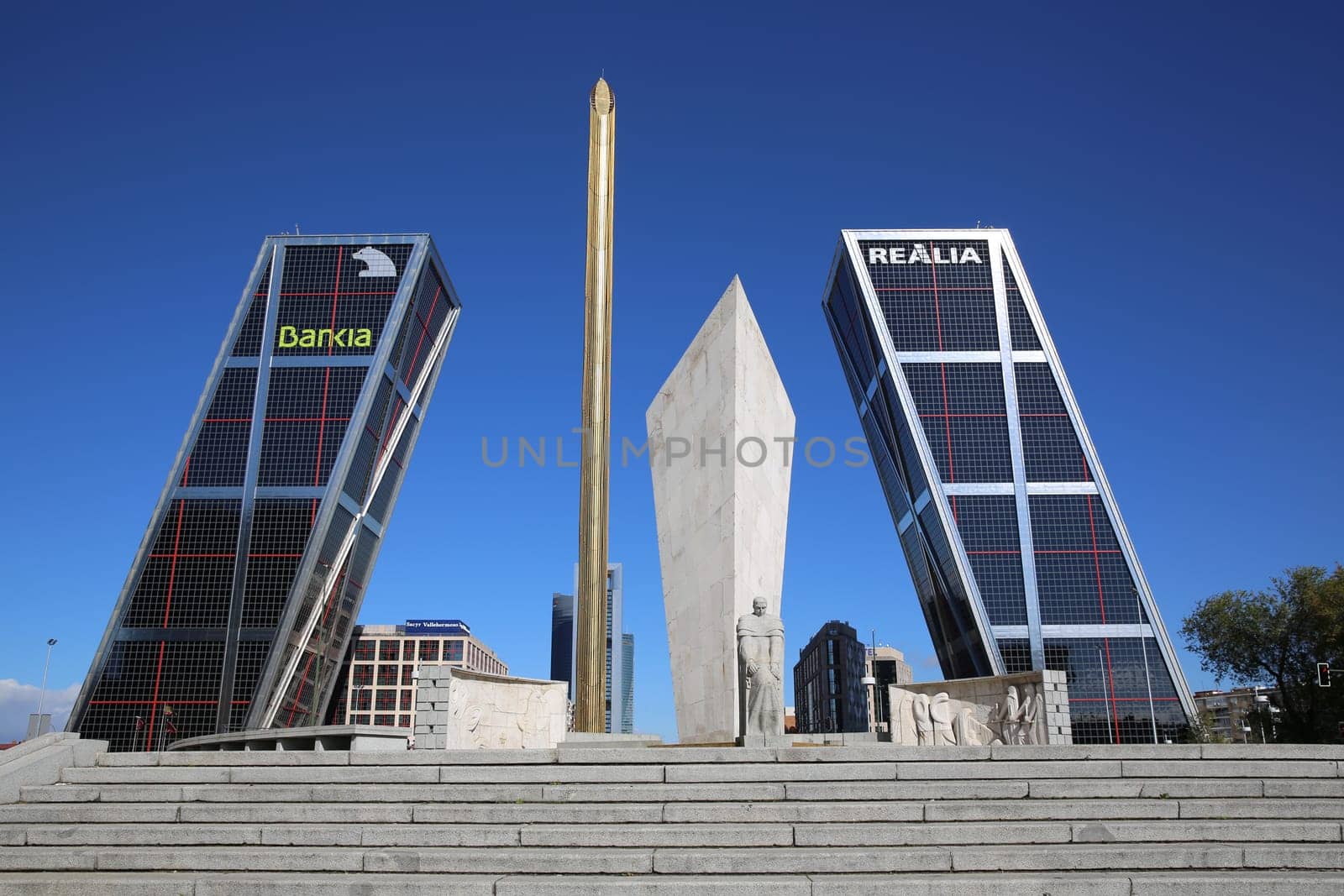 Puerta de Europa Towers in Madrid. Spain