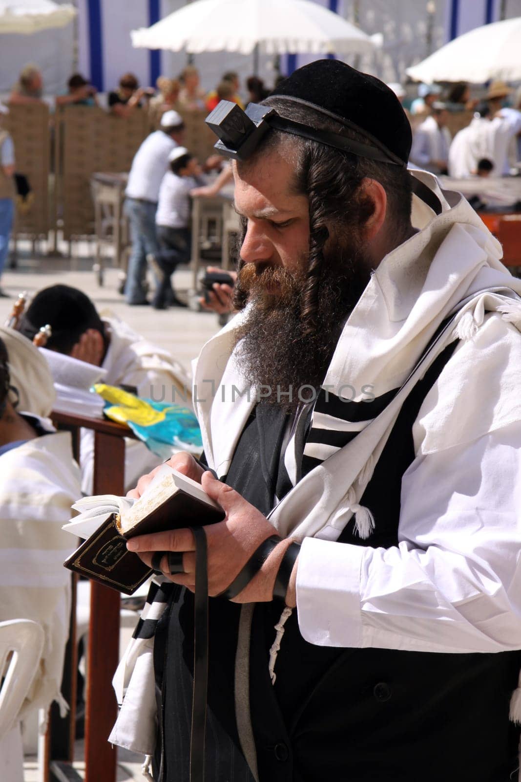 Orthodox Jewish Man at the Western Wall in Jerusalem. Israel