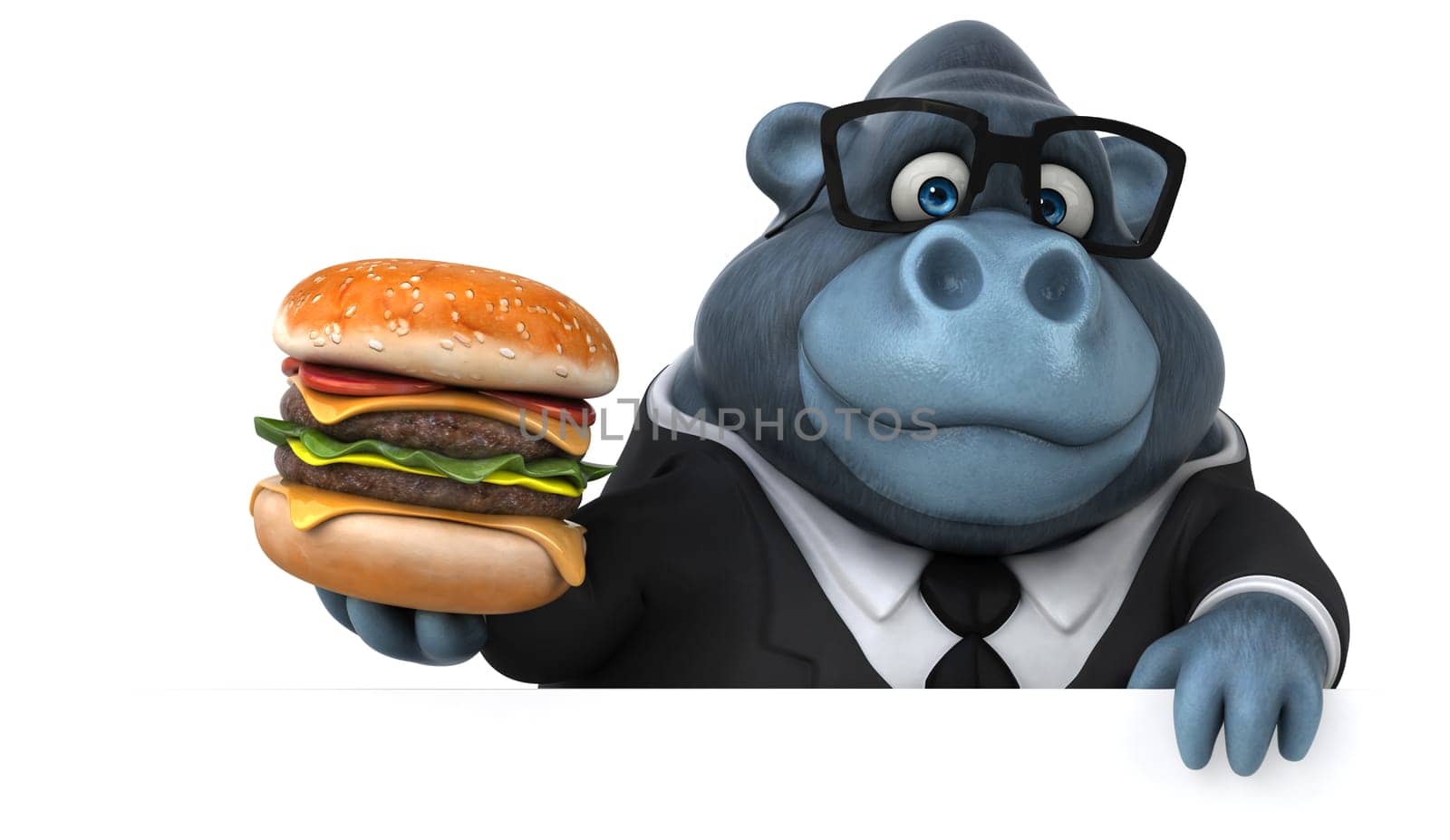 Fun gorilla - 3D Illustration