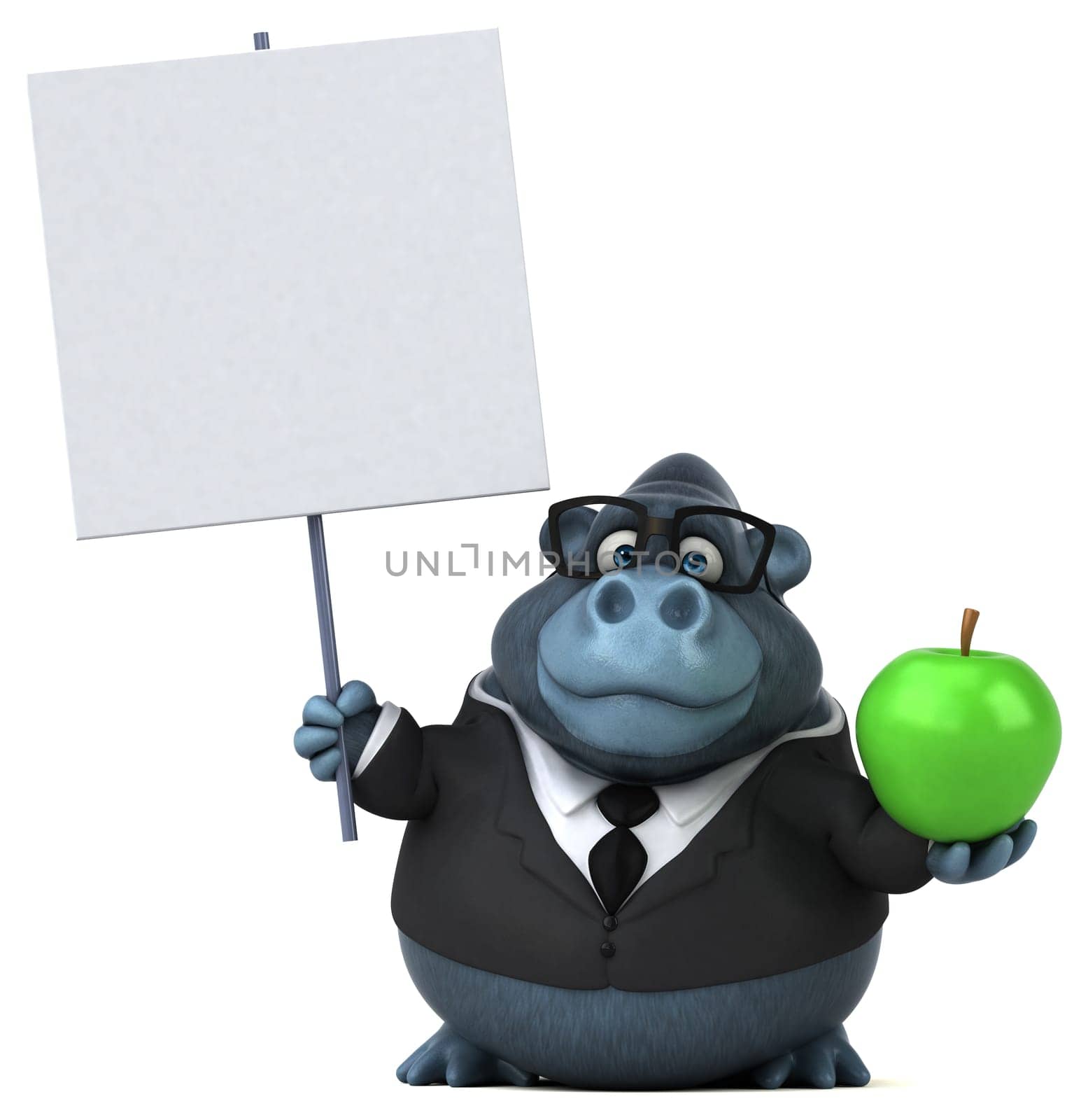 Fun gorilla - 3D Illustration