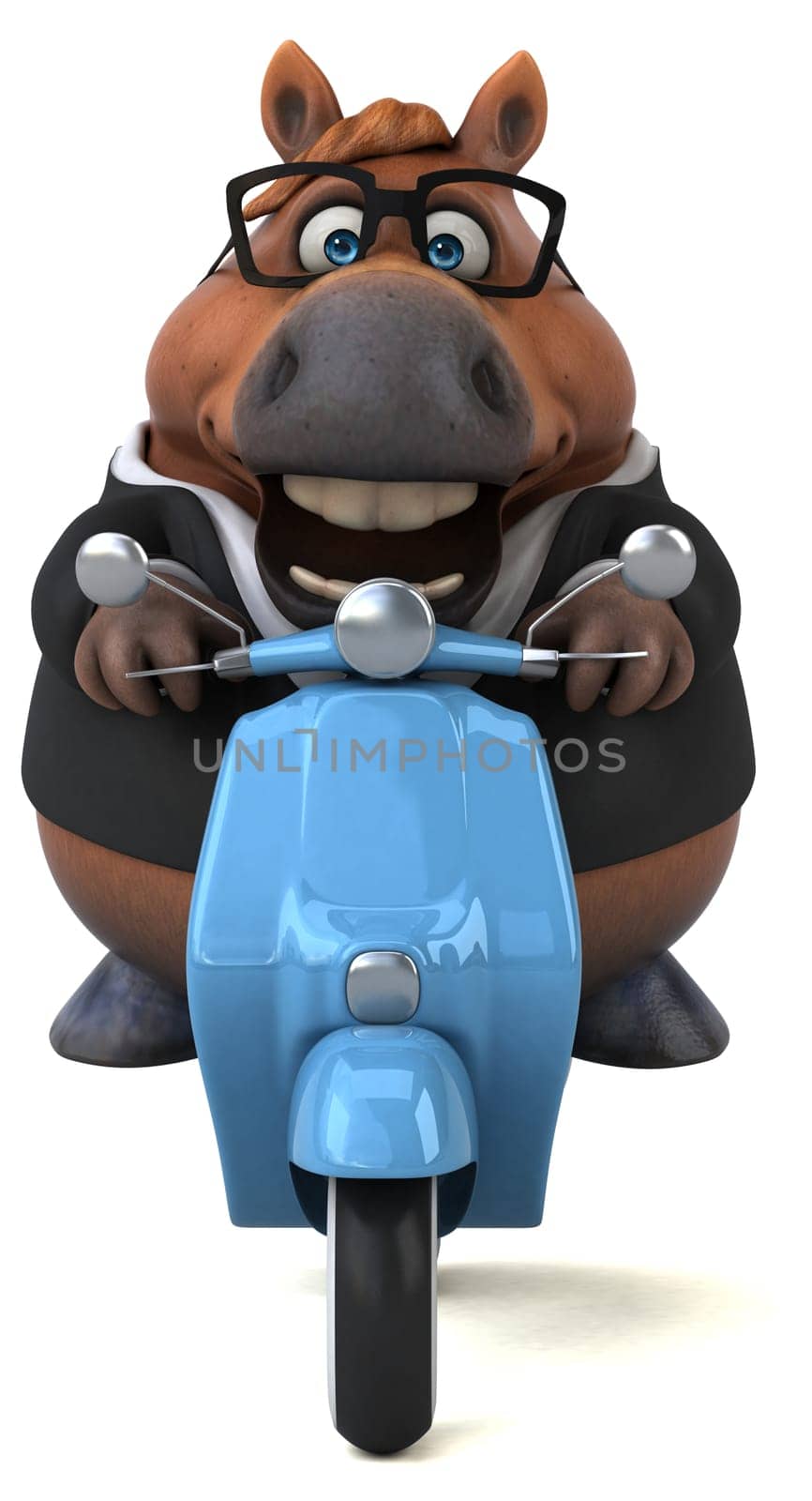 Fun horse - 3D Illustration