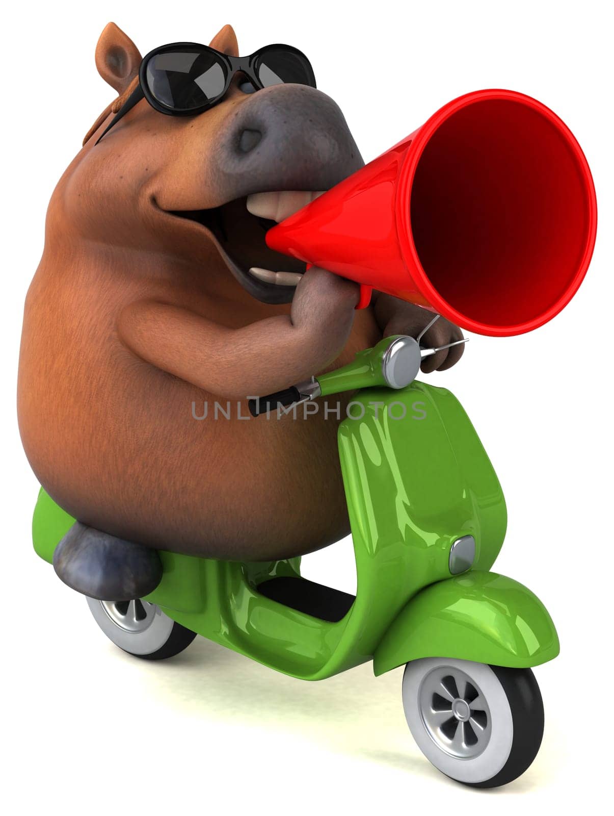 Fun horse - 3D Illustration