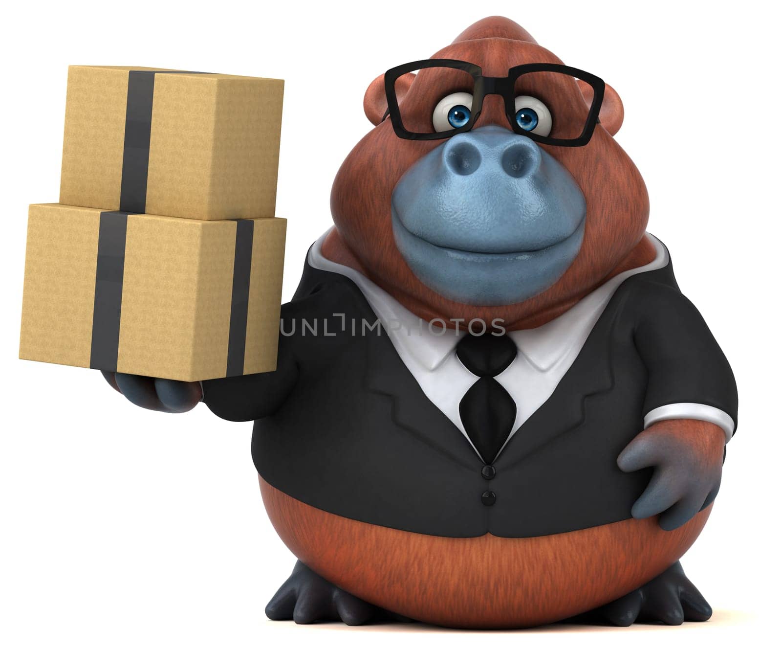 Fun Orang Outan - 3D Illustration