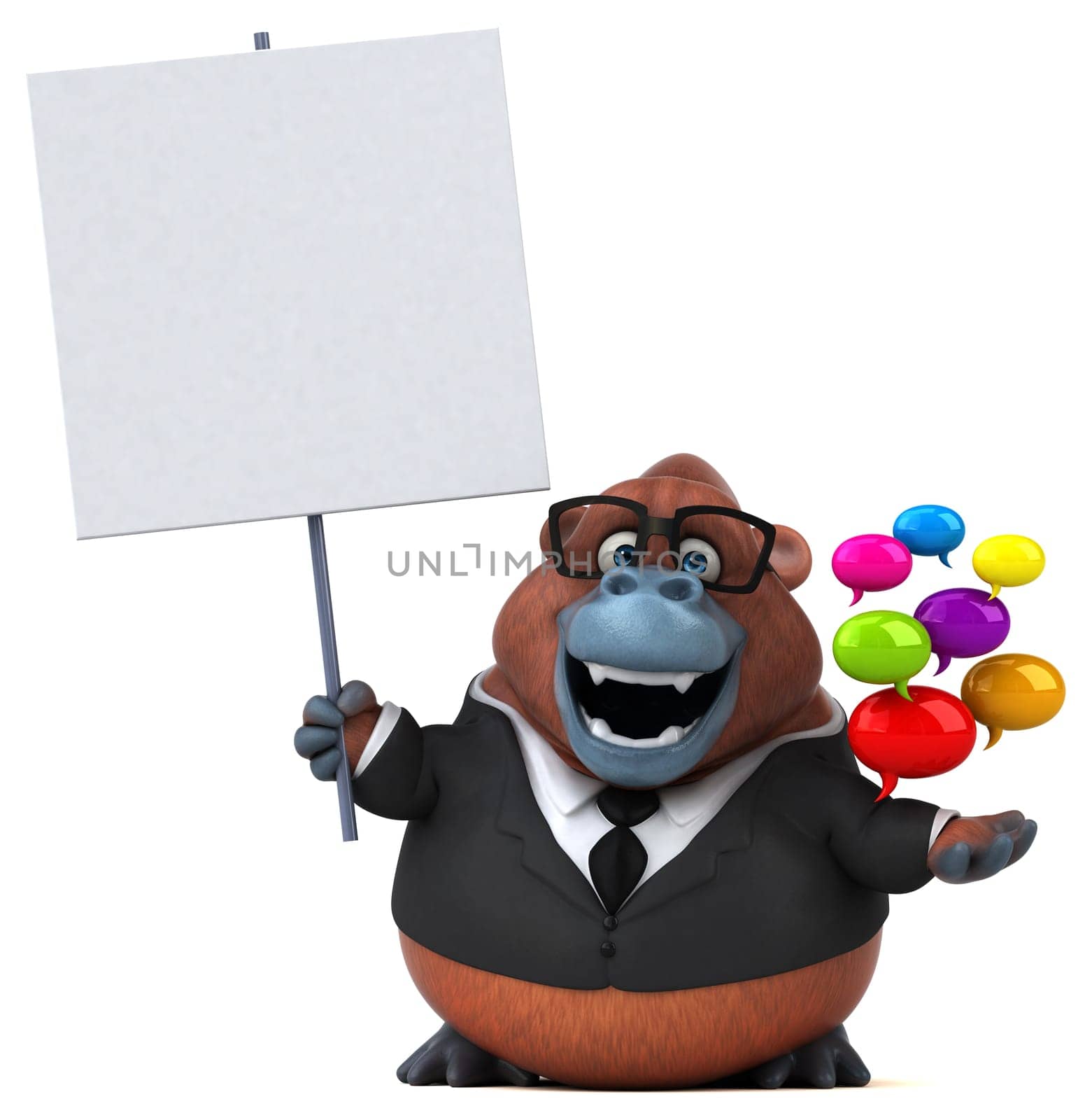 Fun Orang Outan - 3D Illustration