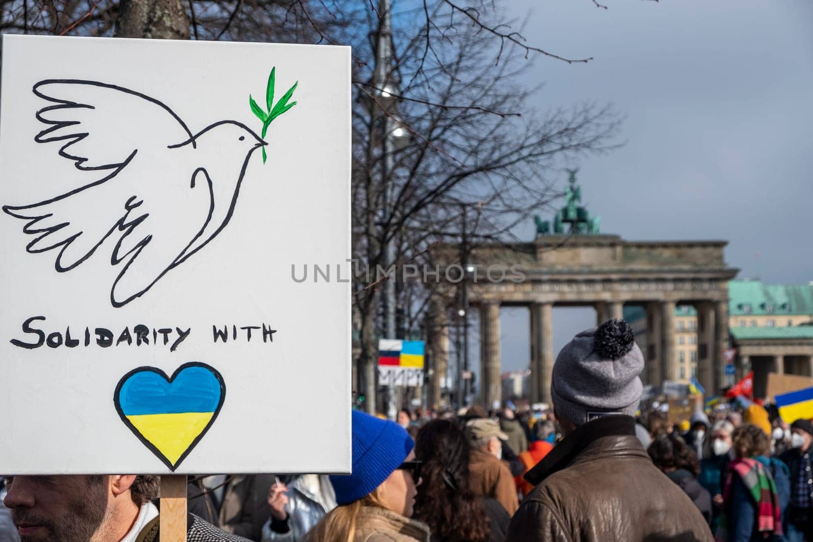 During the great anti-war demonstration again Ukraine in Berlin