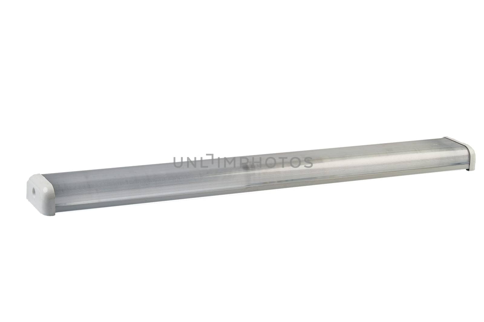 LED lamp for non-residential and public spaces on a white isolated background. Power saving. High quality photo