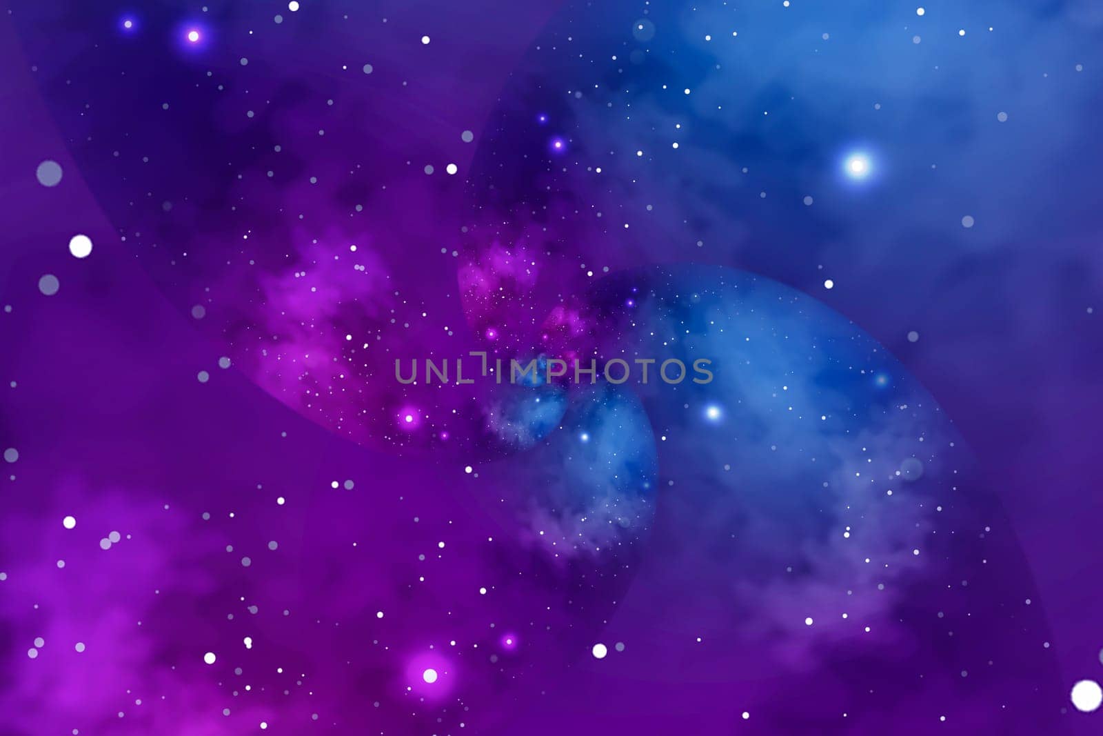 Deep outer space background with stars and nebula in blue and purple
