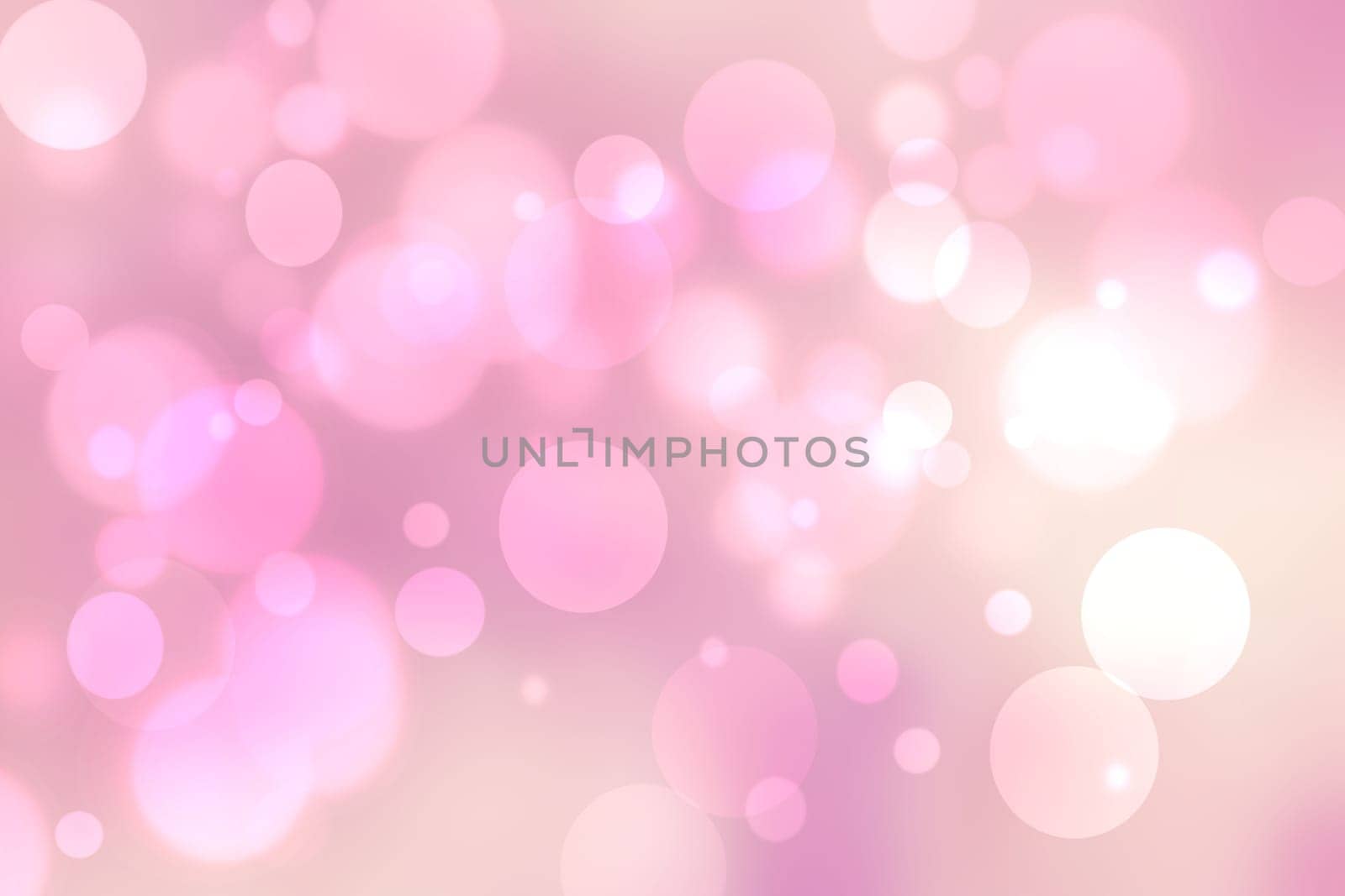 Abstract blurred vivid spring summer light delicate pastel pink white bokeh background texture with bright soft color circles and bokeh lights. Card concept. Beautiful backdrop illustration.