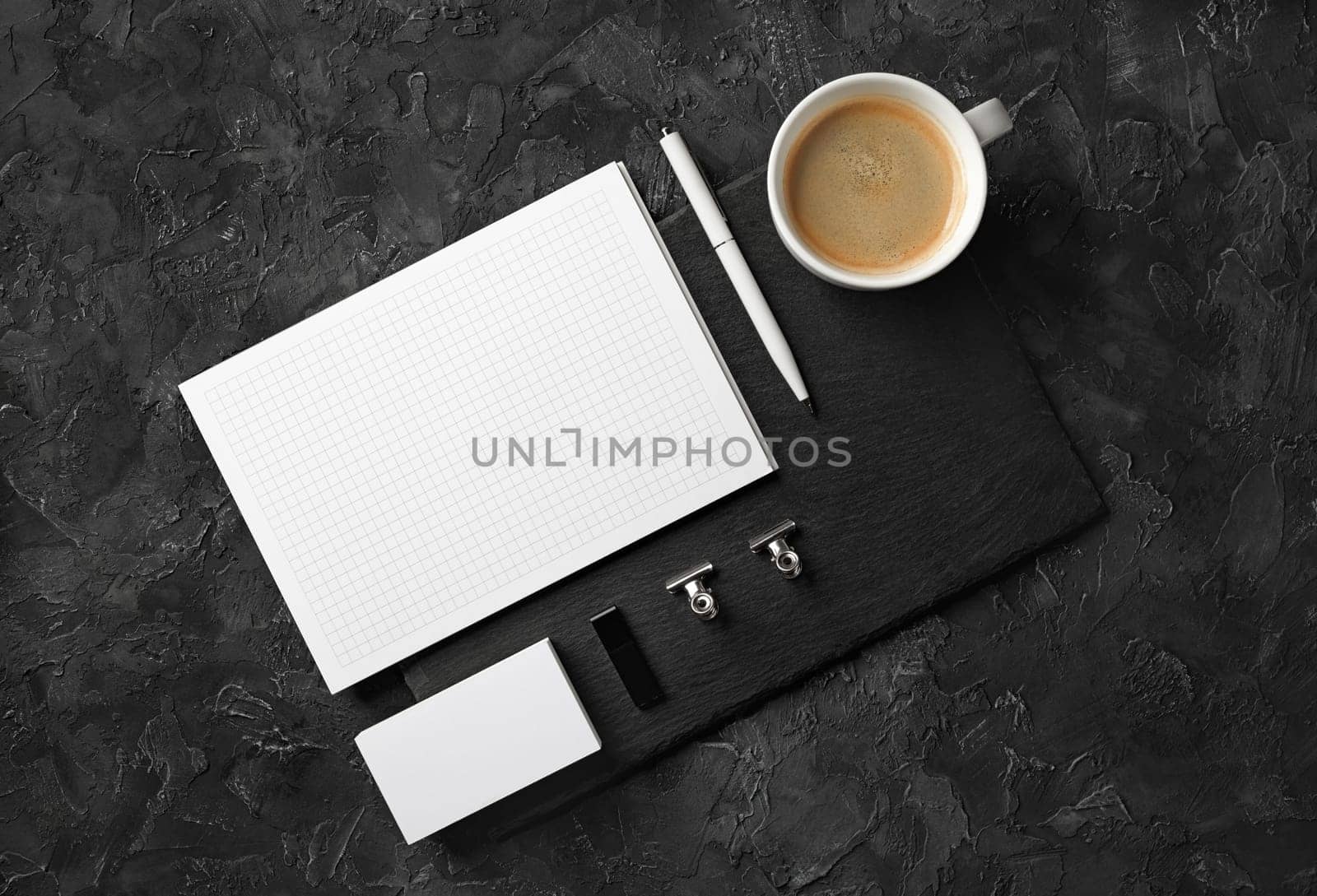 Photo of blank corporate identity. Stationery set. Branding mockup. Flat lay.