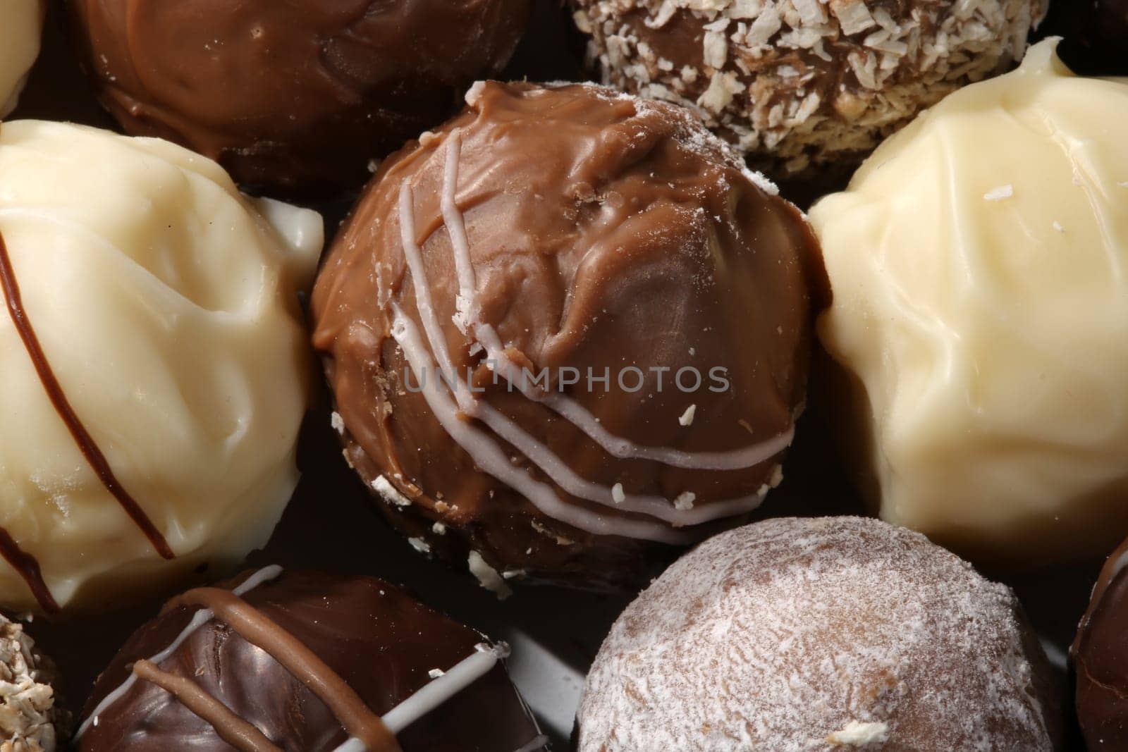 Dark and white Chocolate Candies