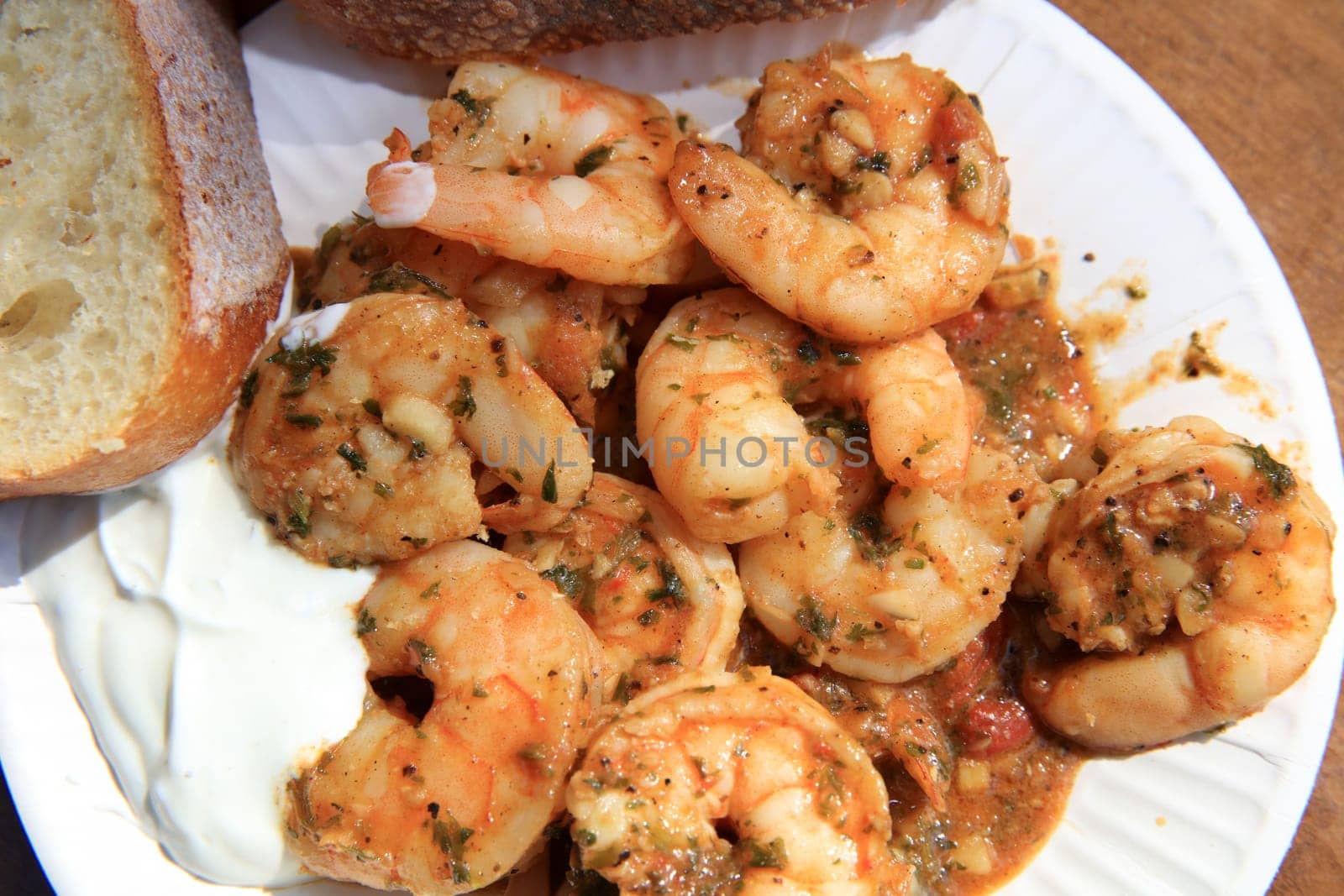 Fresh Shrimps on Plate in Germany