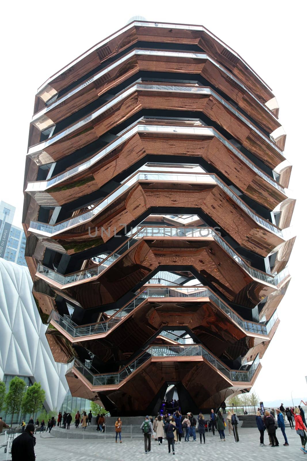 The Vessel, also known as the Hudson Yards Staircase. New York City. USA