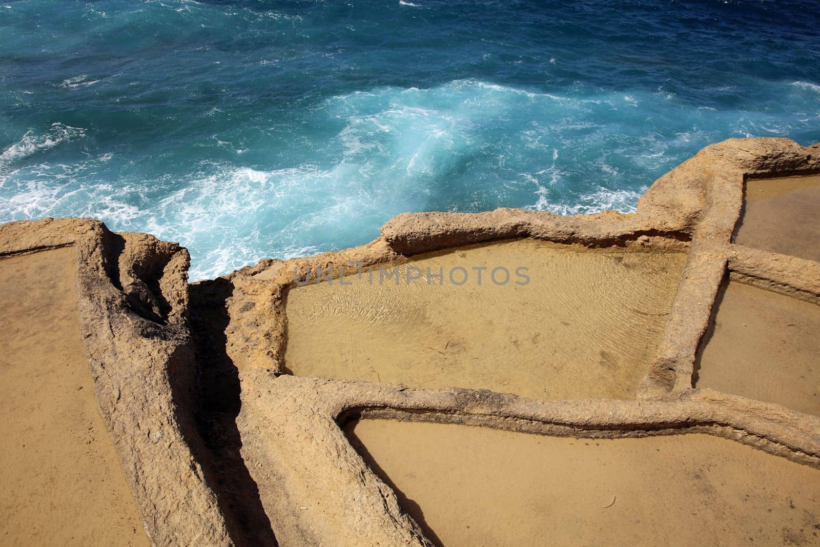 Salt Pans on Xwejni Bay. Gozo. Malta