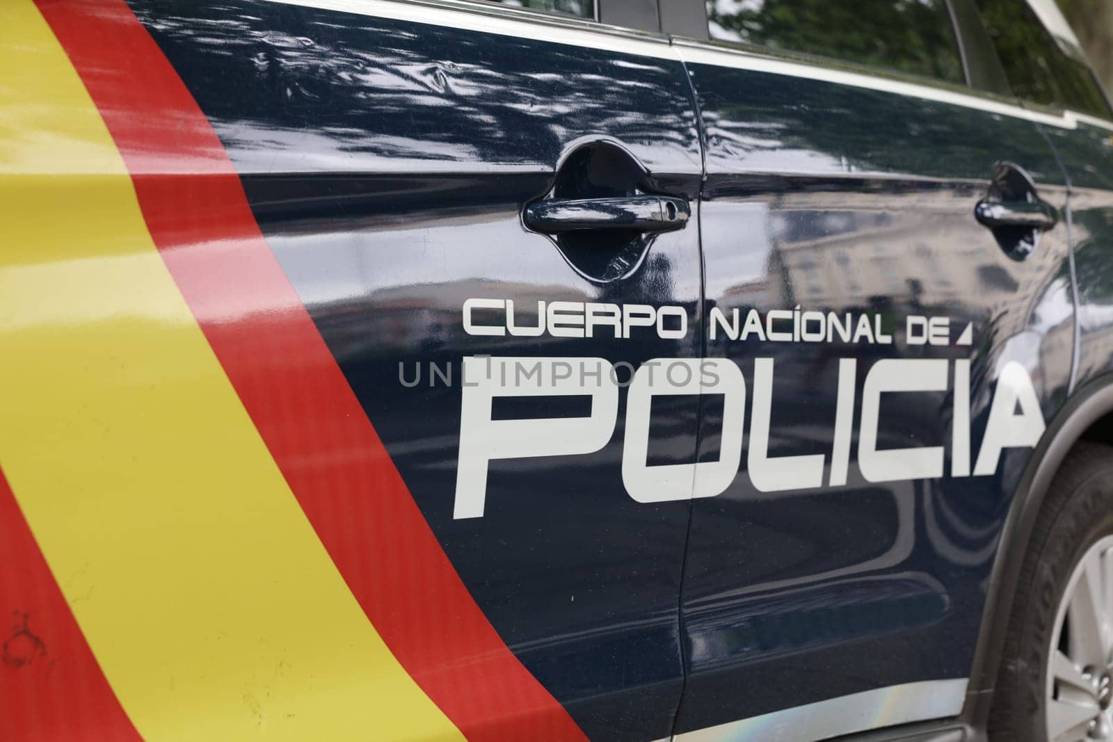 Police Car in Madrid. Spain
