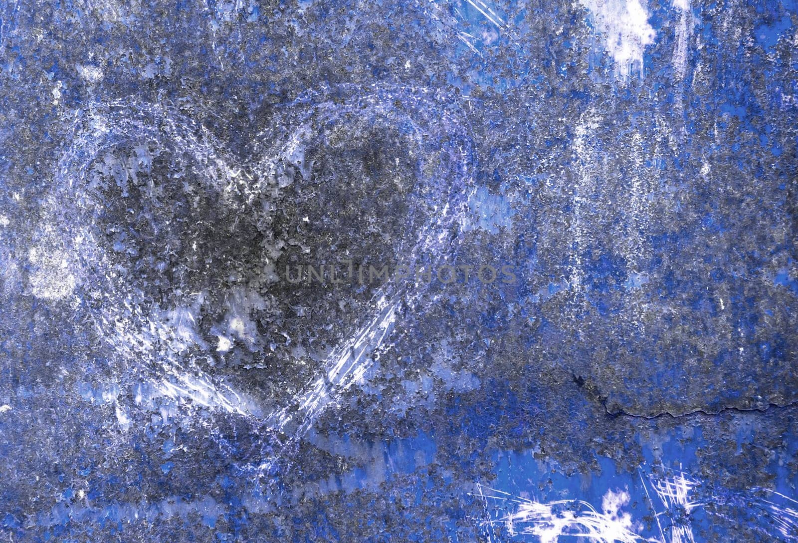 Grunge blue texture with sick heart symbol. Background fully editable. It can be used as a Valentine's theme, poster, wallpaper, design t-shirts and more.