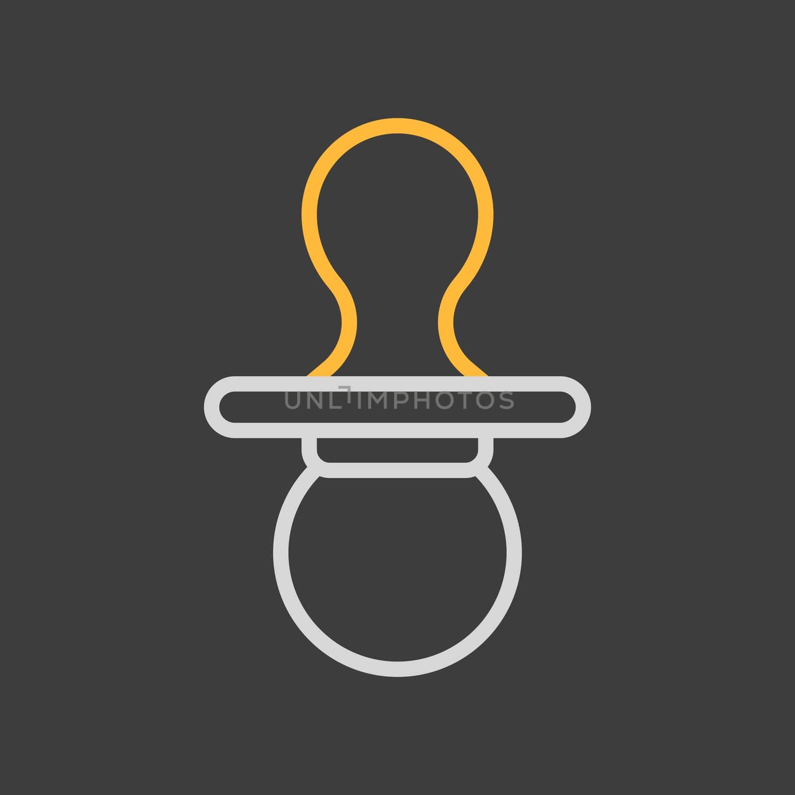 Baby dummy teat vector icon. Graph symbol for children and newborn babies web site and apps design, logo, app, UI