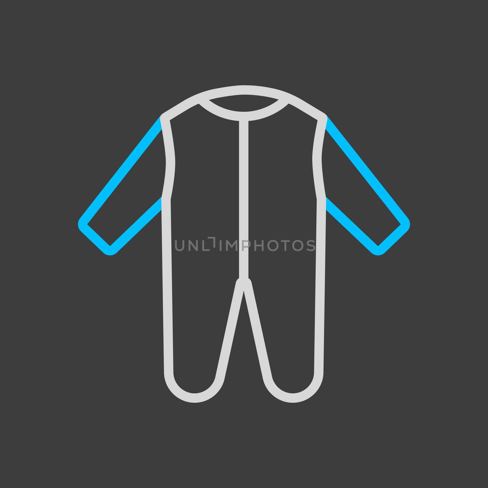 Baby bodysuit vector icon. Baby Romper. Graph symbol for children and newborn babies web site and apps design, logo, app, UI