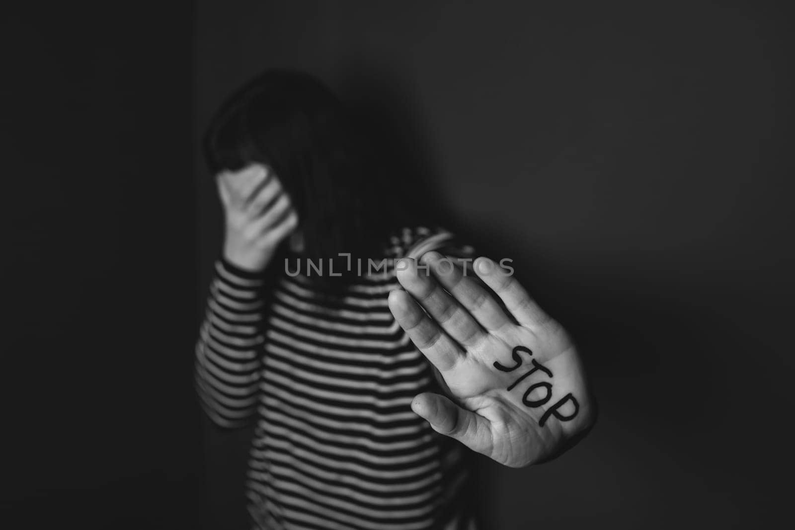 Women violence and abused concept. Stop domestic violence against women and human trafficking.