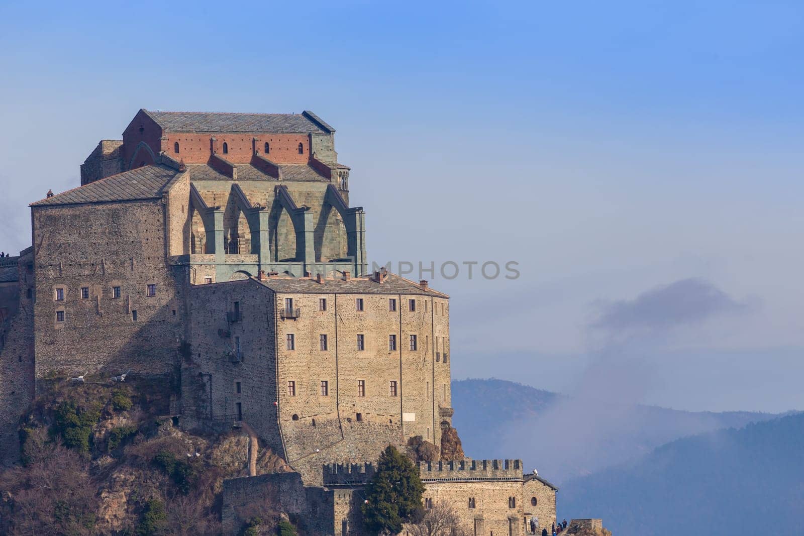 St Michael Abbey - Sacra di San Michele - Italy. Monastic mediaeval building.