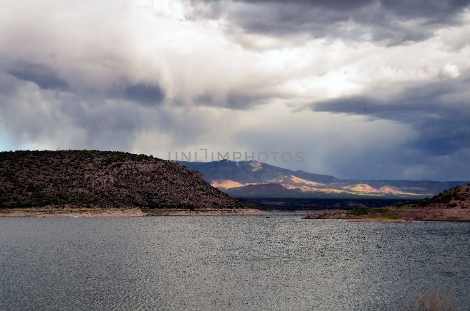 Mountain by Roosevelt lake in Central Arizona