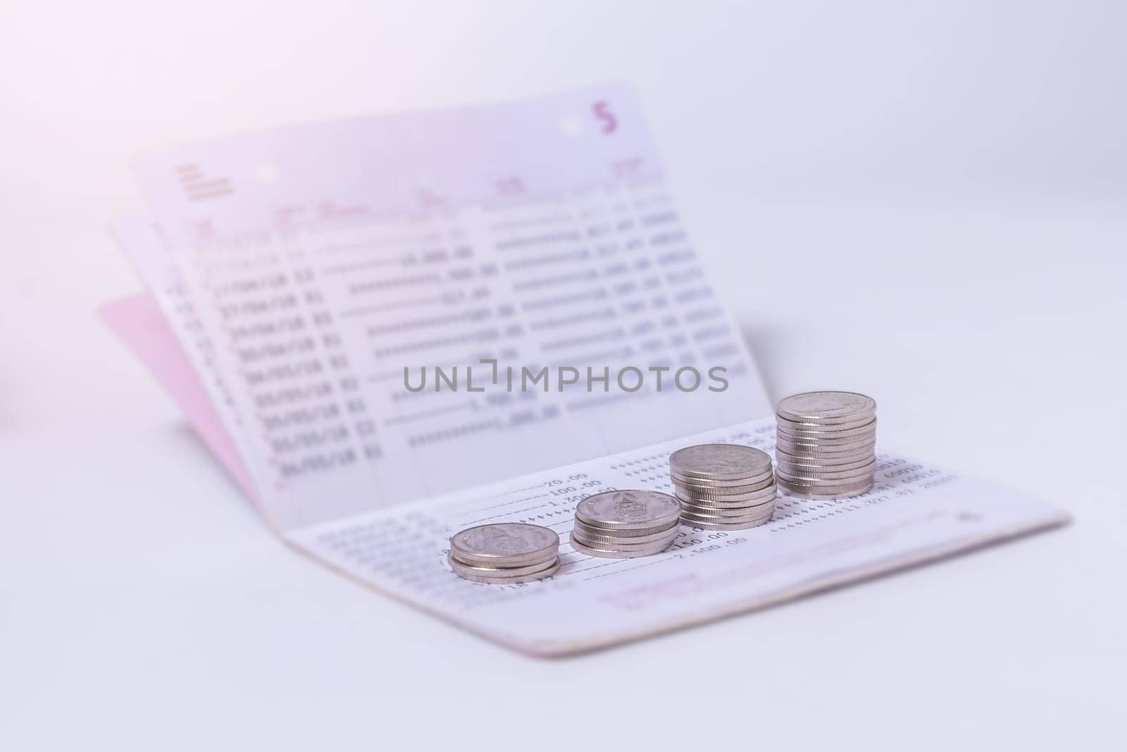 Bank book and Account bank, Save money and account banking for finance concept