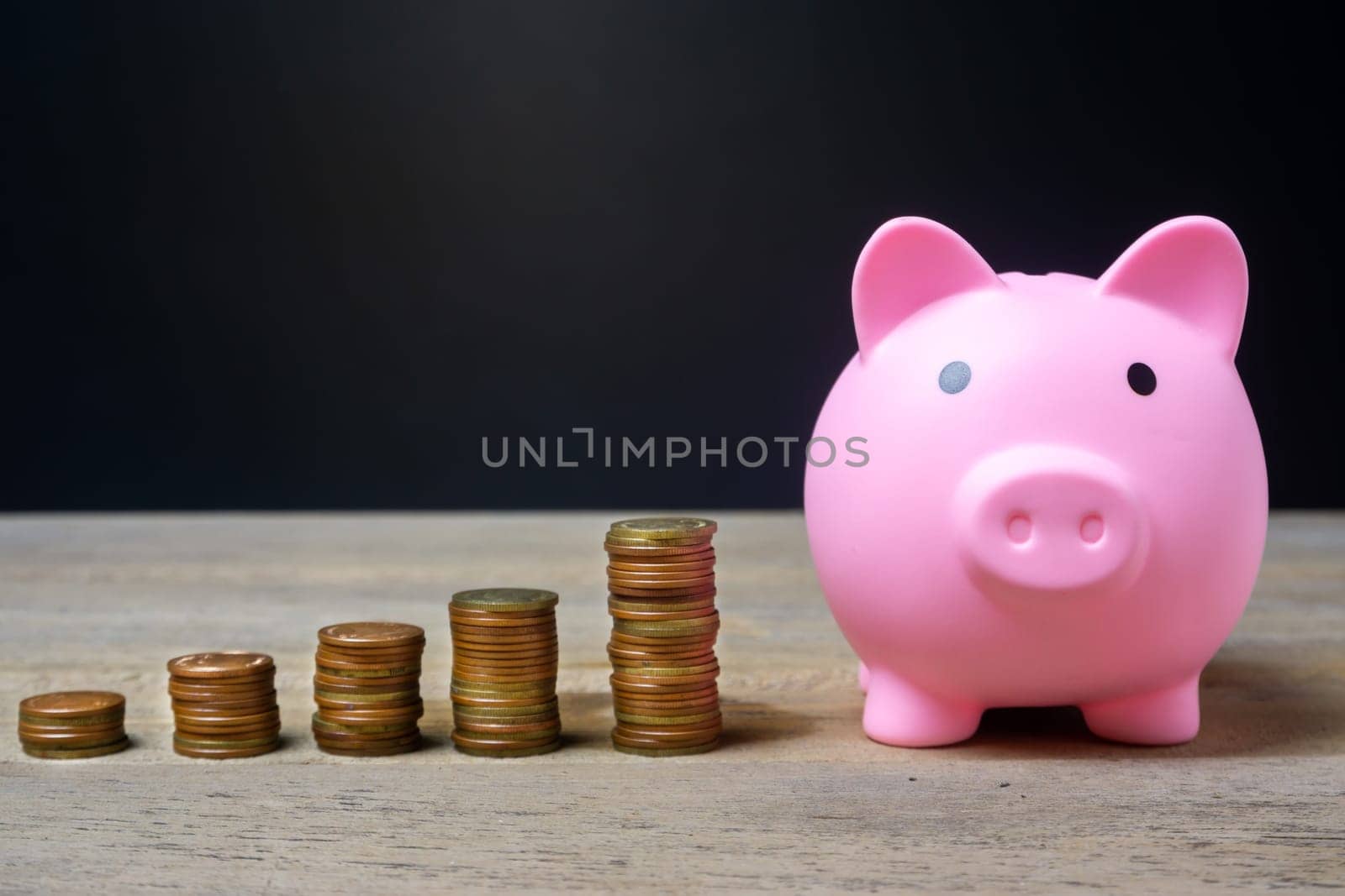 Piggy bank and Coin money, Save money and account banking for finance concept