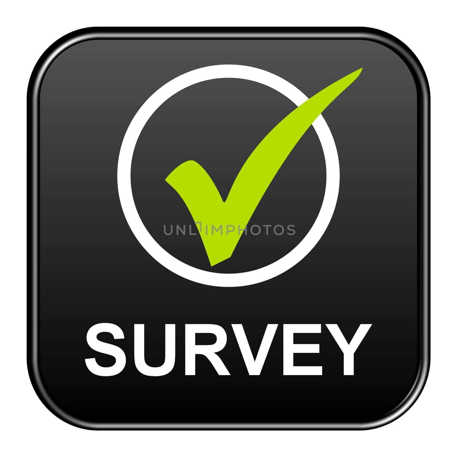 Black Button with Tick: Survey