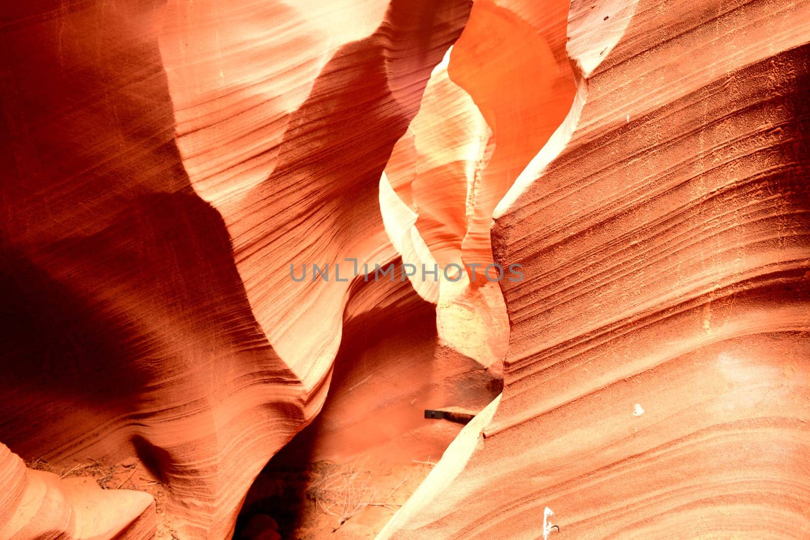 Sunlight coming into Rattlesnake Canyon on the Navajo Indian reservation in Northern Arizona