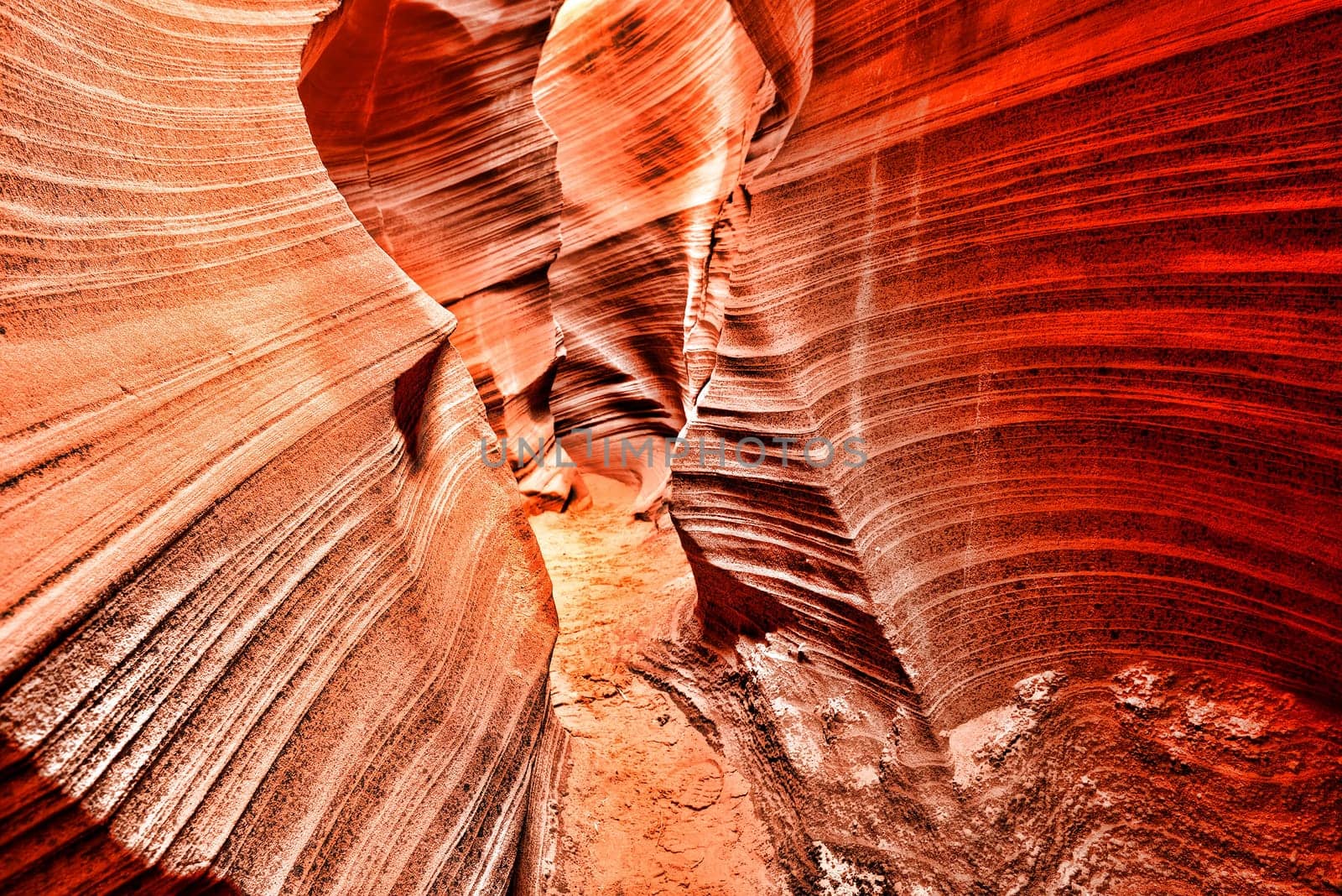 Sunlight coming into Rattlesnake Canyon on the Navajo Indian reservation in Northern Arizona