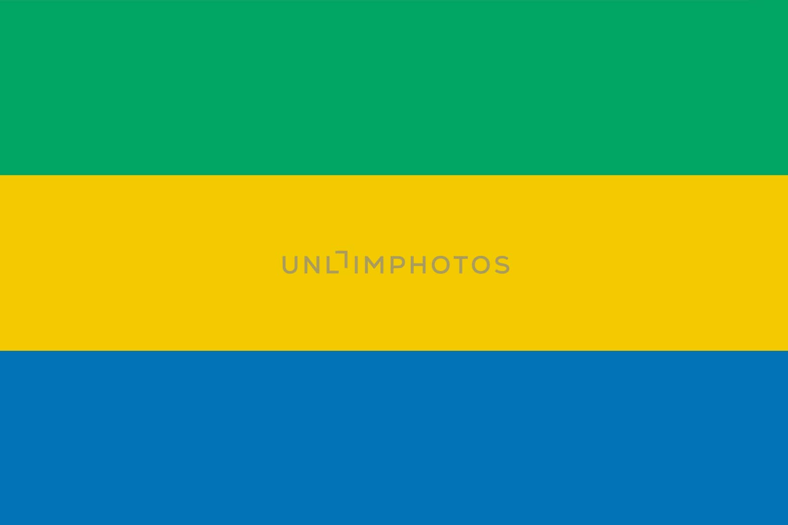 A Gabon flag background illustration green yellow blue