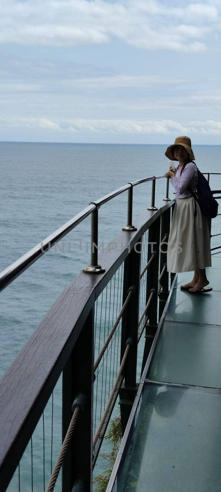 Prosperity Sky Walk, Hualien - March, 2022: Hualien's sea view is super beautiful! Hualien, Taiwan