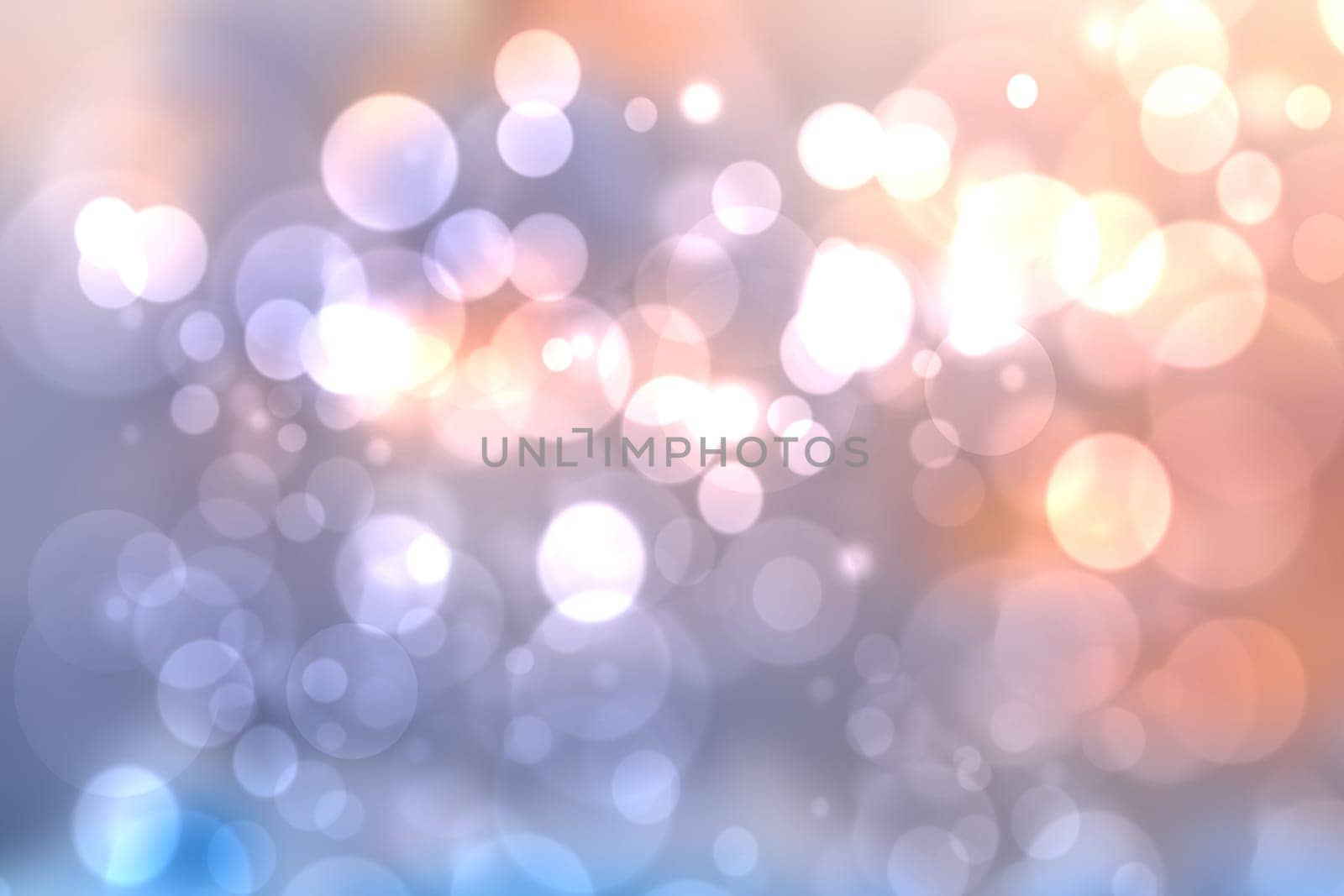 Abstract blurred fresh vivid spring summer light delicate pastel blue pink white yellow bokeh background texture with bright circular soft color lights. Beautiful backdrop illustration.