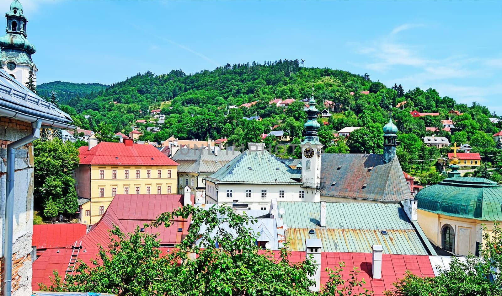 View of Banska Stiavnica in Slovakia