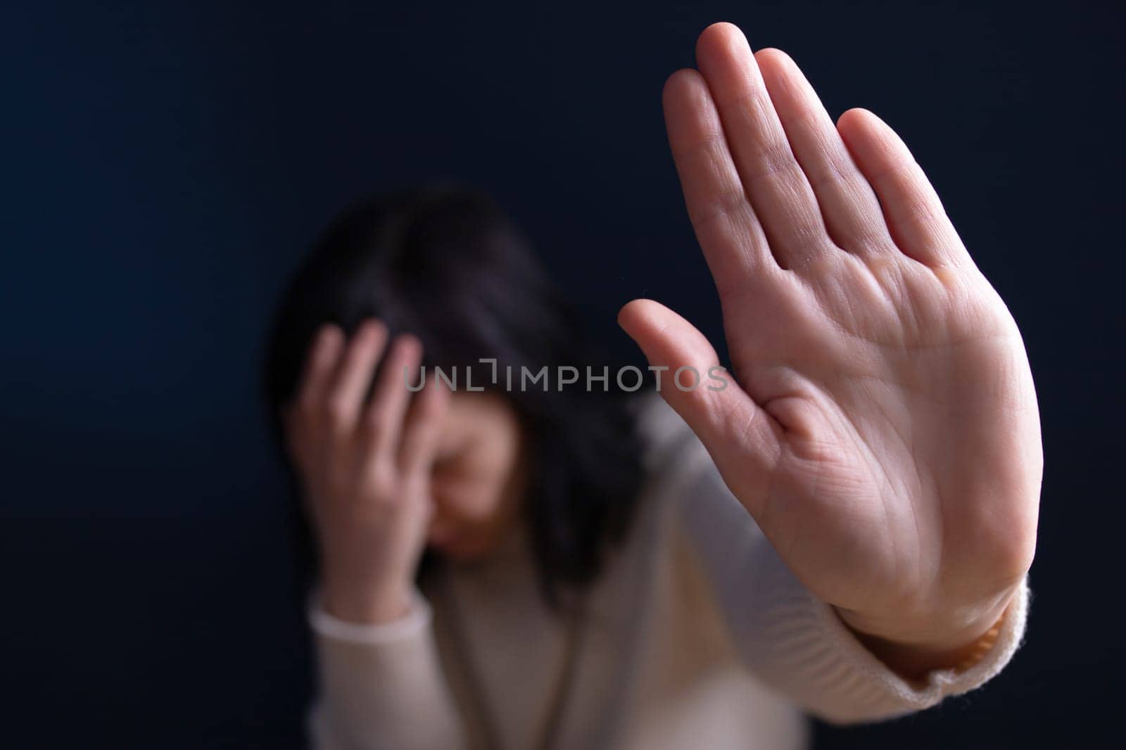 Women violence and abused concept. Stop domestic violence against women and human trafficking.