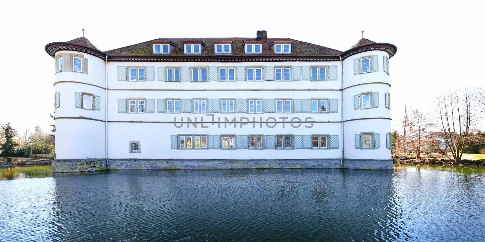 The moated castle is a sight of the city of Bad Rappenau