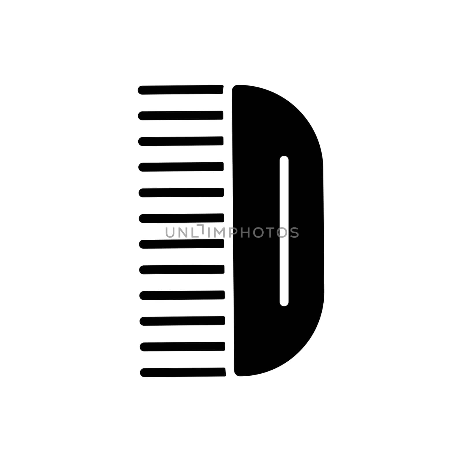 Hairbrush baby vector isolated glyph icon. Graph symbol for children and newborn babies web site and apps design, logo, app, UI