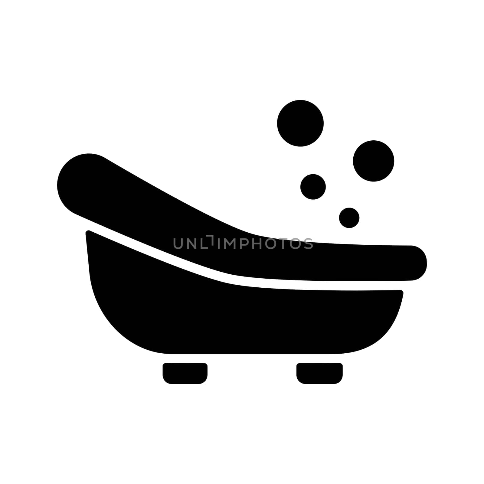 Cute litte baby bath vector glyph icon. Graph symbol for children and newborn babies web site and apps design, logo, app, UI