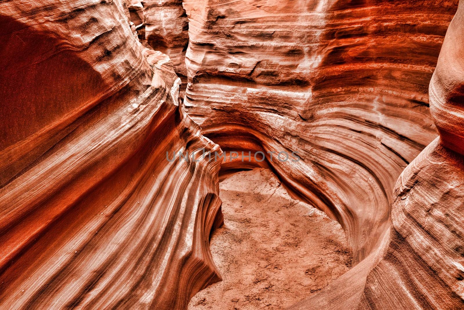 Sunlight coming into Rattlesnake Canyon on the Navajo Indian reservation in Northern Arizona