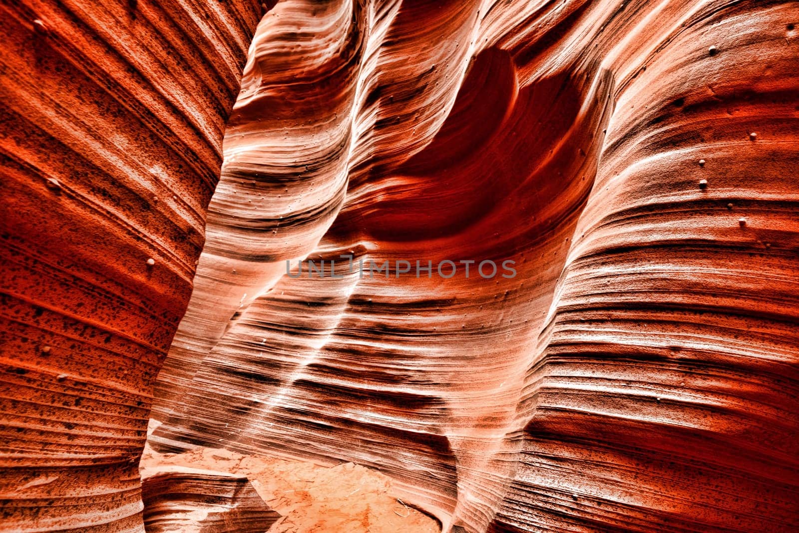 Sunlight coming into Rattlesnake Canyon on the Navajo Indian reservation in Northern Arizona