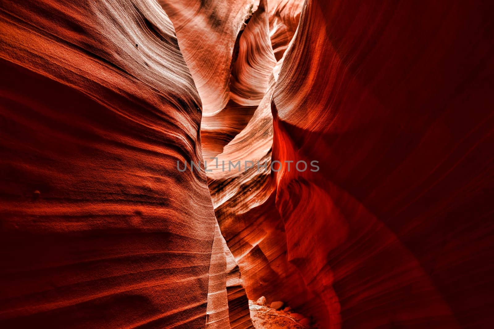 Sunlight coming into Rattlesnake Canyon on the Navajo Indian reservation in Northern Arizona