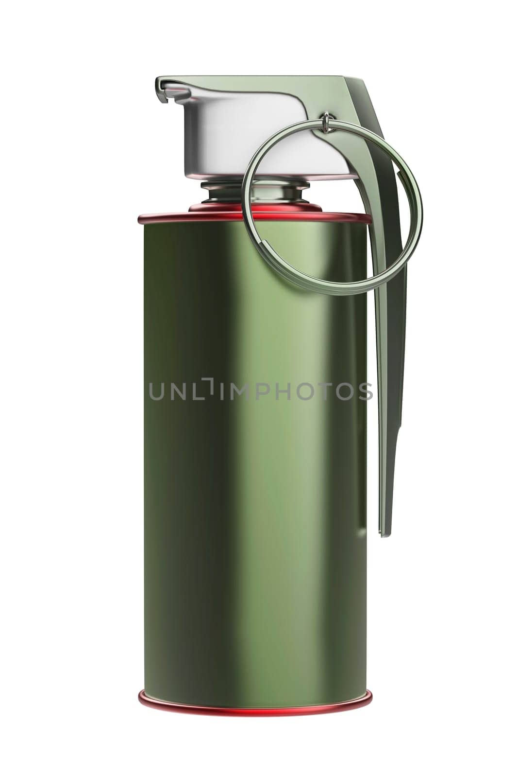 Smoke grenade isolated on white background