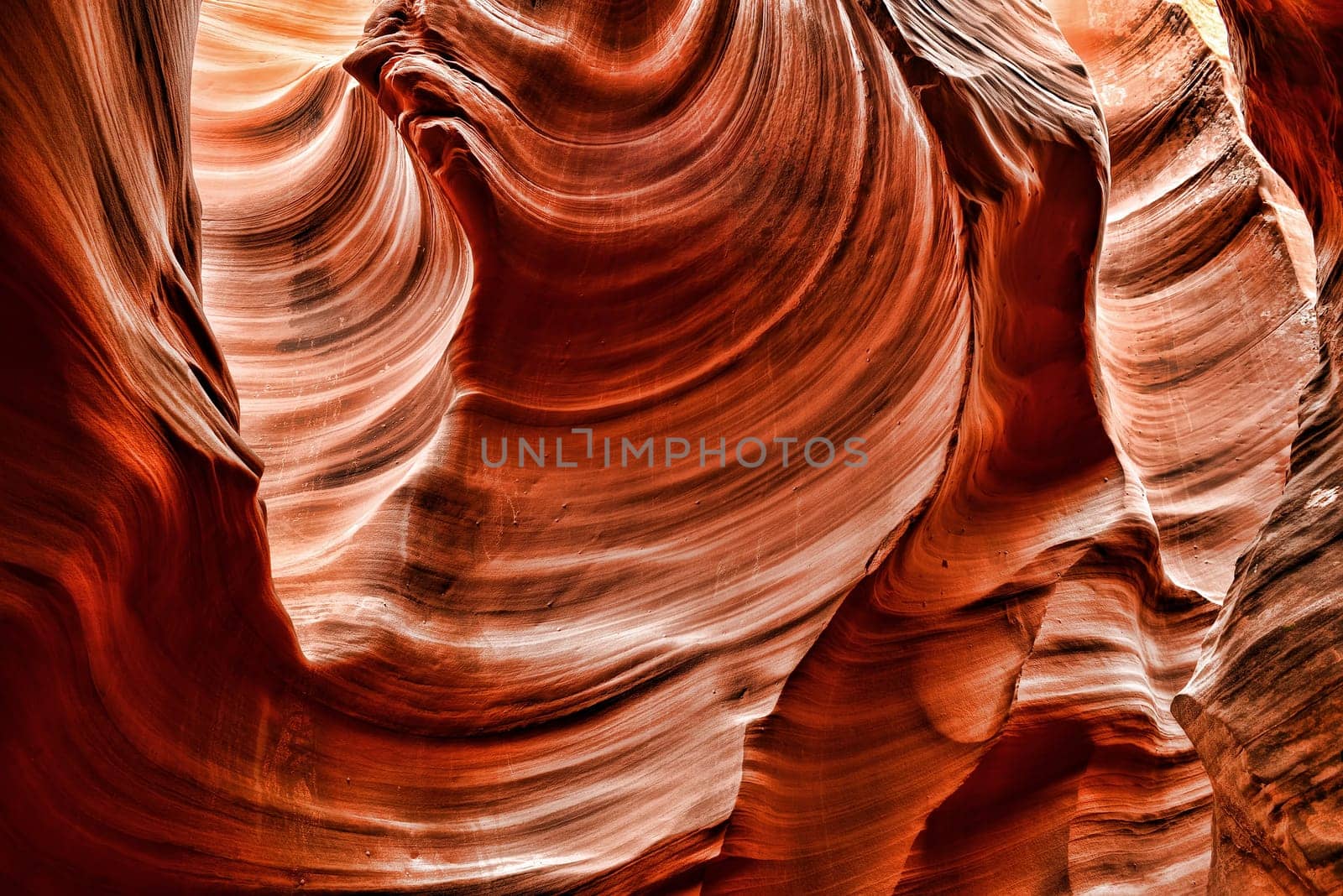 Sunlight coming into Rattlesnake Canyon on the Navajo Indian reservation in Northern Arizona