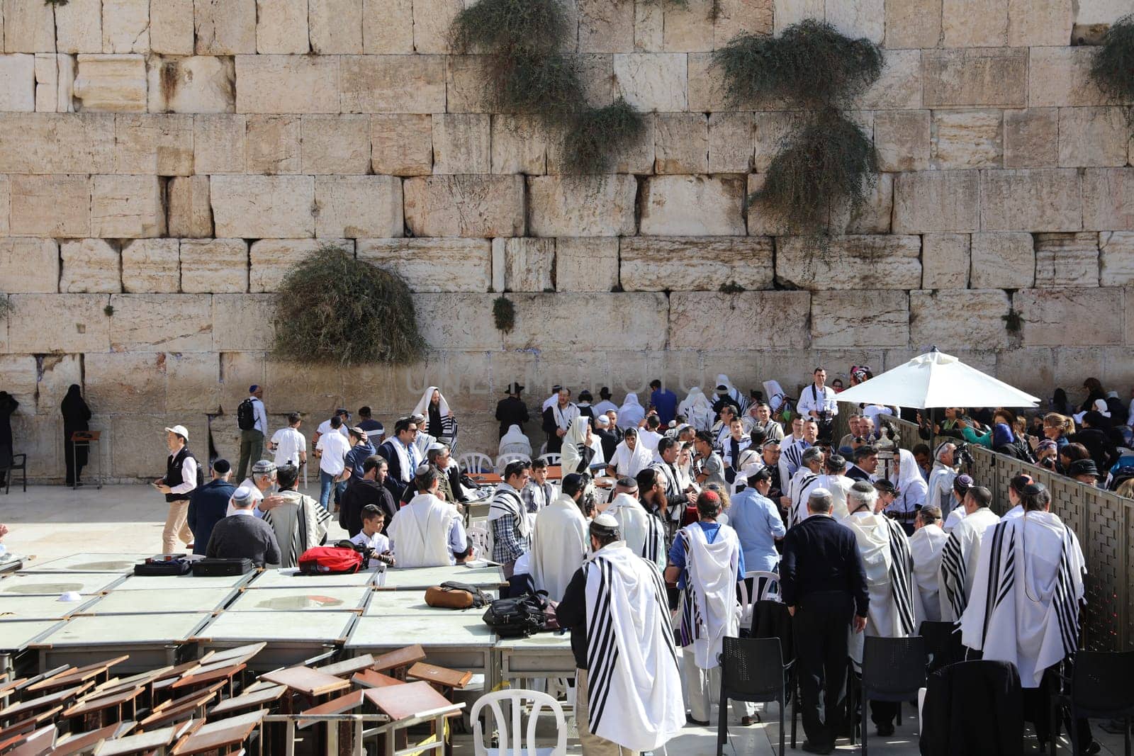 Bar Mitzvah Ceremony at the Western Wall in Jerusalem Old City. Israel
